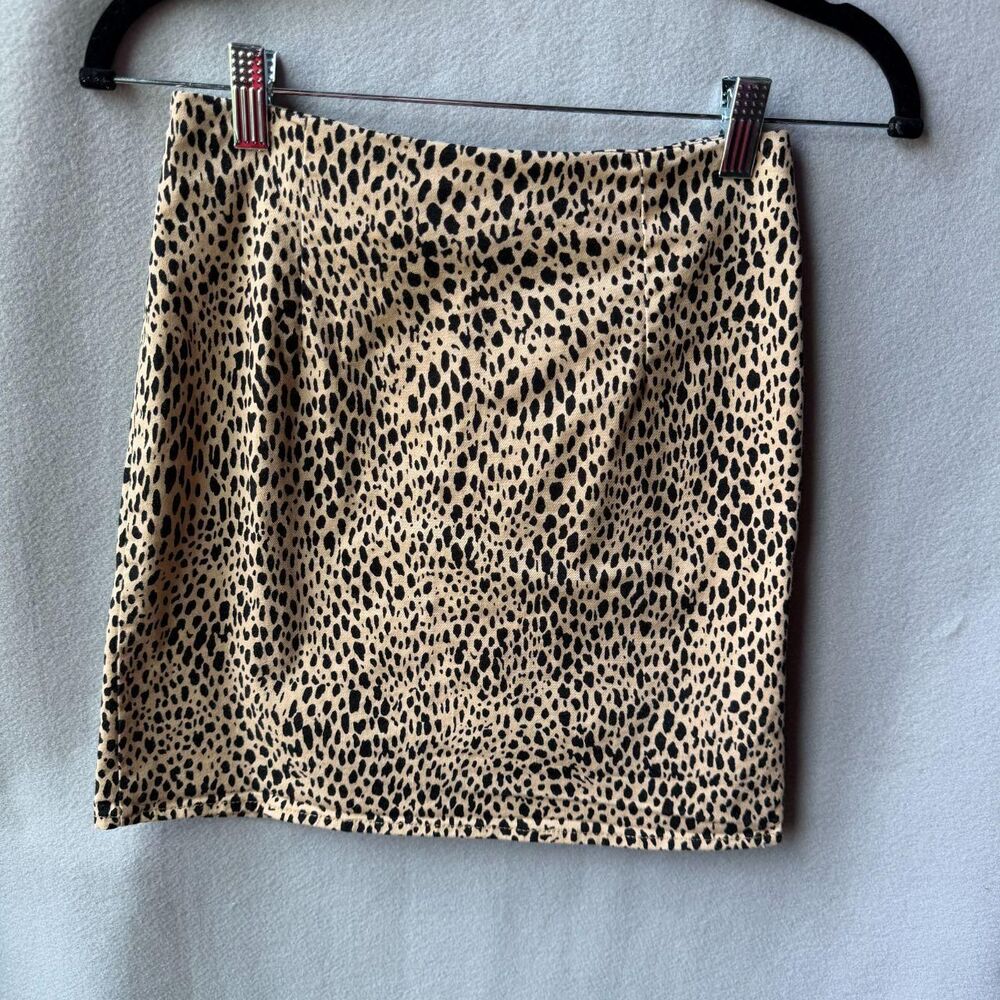 Brandy Melville Leopard Print Mini Skirt One Size Y2K Indie Cheetah - Picture 2 of 5